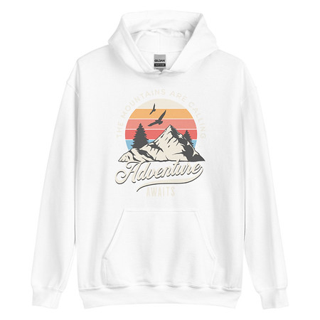 [ID: 146-G27] Adventure Await - Wilderness Camping Unisex Heavy Blend Hoodie