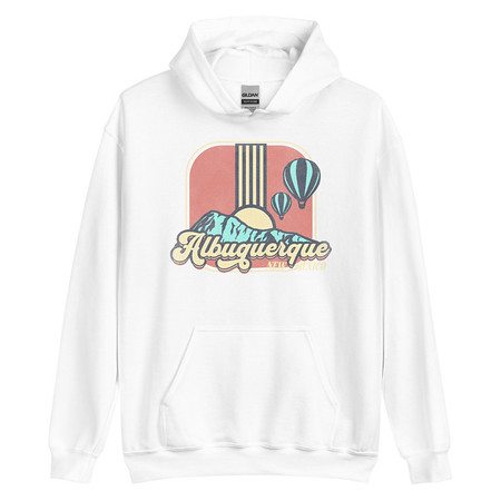 [ID: 146-G36] Albuquerque - Retro Hot Air Baloon Unisex Heavy Blend Hoodie