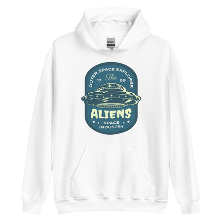 [ID: 146-G40] Aliens Outer Space Explorer - UFO Unisex Heavy Blend Hoodie