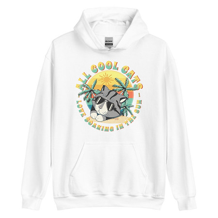 [ID: 146-G43] All Cool Cats - Sunset Beach Unisex Heavy Blend Hoodie