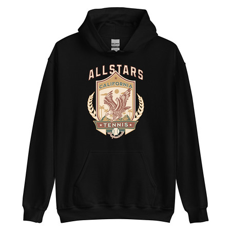 [ID: 146-G46] All Stars Tennis - Eagle Badge Unisex Heavy Blend Hoodie