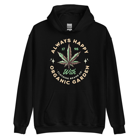 [ID: 146-G55] Always Happy - Cannabis Unisex Heavy Blend Hoodie