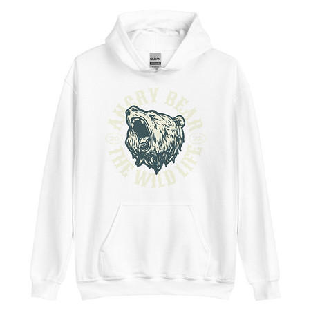 [ID: 146-G83] Angry Bear - Wild Life Animal Unisex Heavy Blend Hoodie