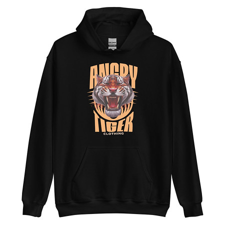 [ID: 146-G85] Angry Tiger - AI Unisex Heavy Blend Hoodie