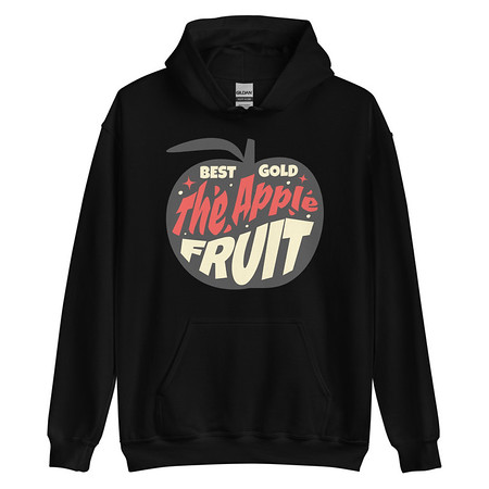 [ID: 146-G97] Apple Fruit - Typographic Lettering Unisex Heavy Blend Hoodie