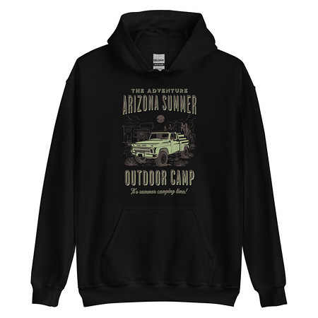 [ID: 146-G100] Arizona Outdoor Camp - Classic Truck Unisex Heavy Blend Hoodie