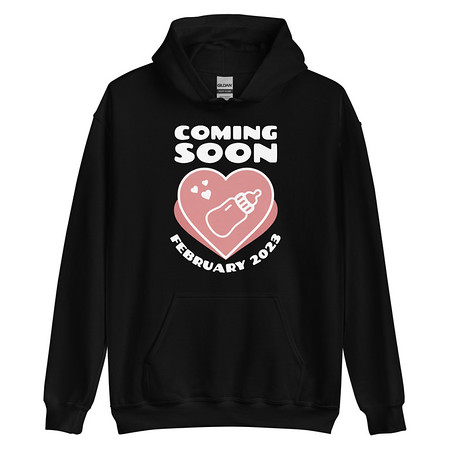 [ID: 146-G121] Baby Announcement - Feeding Bottle Unisex Heavy Blend Hoodie