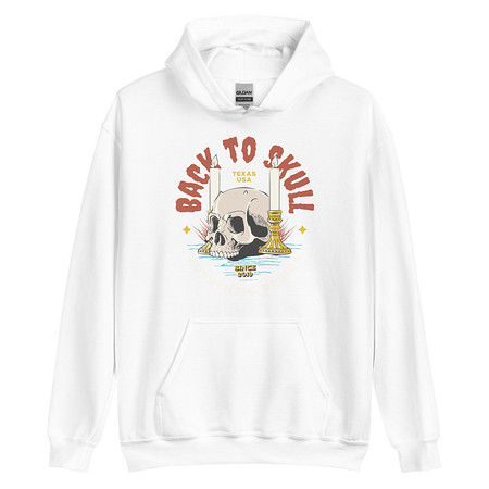 [ID: 146-G124] Back to Skull - Authenthic Design  Unisex Heavy Blend Hoodie