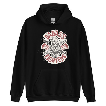 [ID: 146-G130] Badass Fighters Unisex Heavy Blend Hoodie