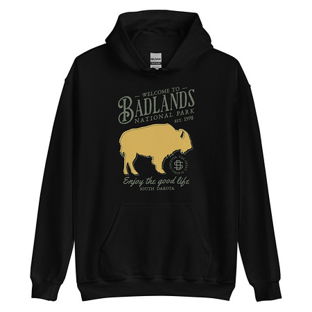 [ID: 146-G131] Badlands National Park - Bison Unisex Heavy Blend Hoodie
