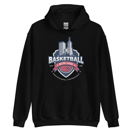 [ID: 146-G149] Basketball Sports Logo Unisex Heavy Blend Hoodie