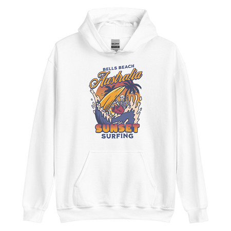 [ID: 146-G180] Bells Beach Australia Sunset Surfing Unisex Heavy Blend Hoodie