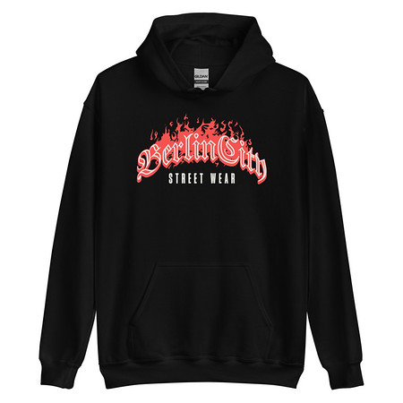 [ID: 146-G183] Berlin City Streetwear - Fire Unisex Heavy Blend Hoodie