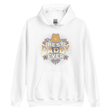[ID: 146-G186] Best Daddy Ever - Cowboy Hat Unisex Heavy Blend Hoodie