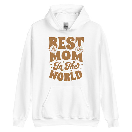[ID: 146-G189] Best Mom in the World - Flowers Unisex Heavy Blend Hoodie