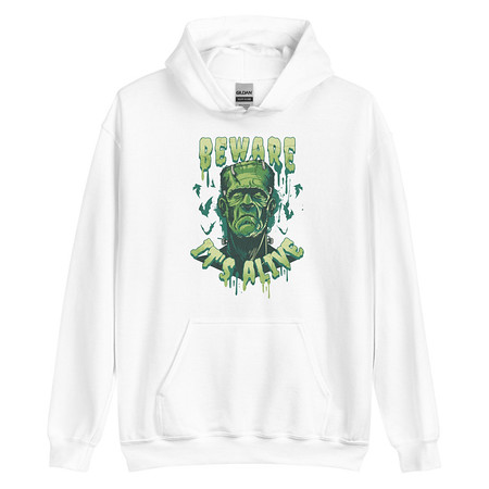 [ID: 146-G197] Beware of Frankenstein - Scary Halloween Unisex Heavy Blend Hoodie
