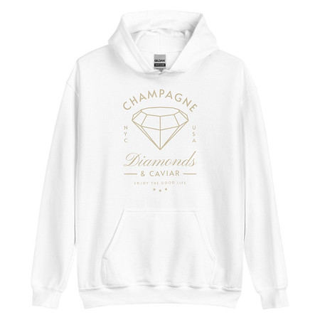 [ID: 146-G215] Black Diamonds - Elegant Unisex Heavy Blend Hoodie