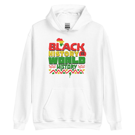 [ID: 146-G219] Black History is World History - Heritage Awareness Unisex Heavy Blend Hoodie