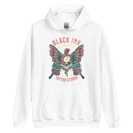[ID: 146-G225] BLACK INK TATTOO Unisex Heavy Blend Hoodie