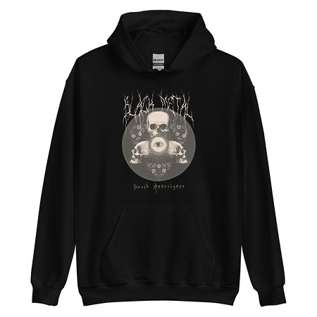 [ID: 146-G228] Black Metal - Hardcore skull theme design Unisex Heavy Blend Hoodie