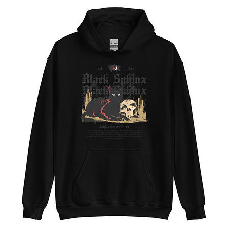 [ID: 146-G230] Black Sphinx Unisex Heavy Blend Hoodie