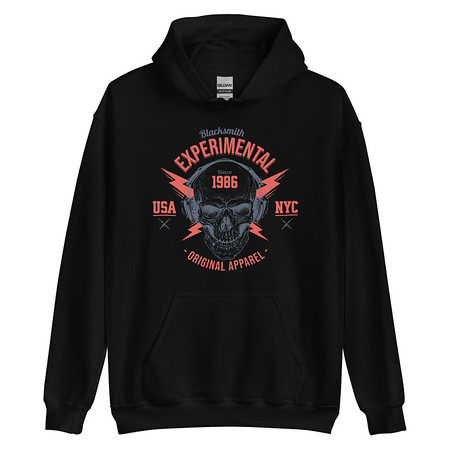 [ID: 146-G231] Blacksmith Experimental - Rock Skull Unisex Heavy Blend Hoodie