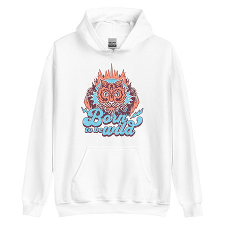 [ID: 146-G263] Born to be Wild - Tiger Unisex Heavy Blend Hoodie