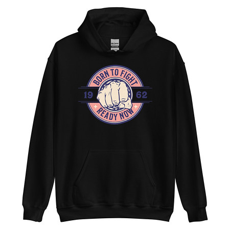 [ID: 146-G265] Born to Fight - Fist Unisex Heavy Blend Hoodie