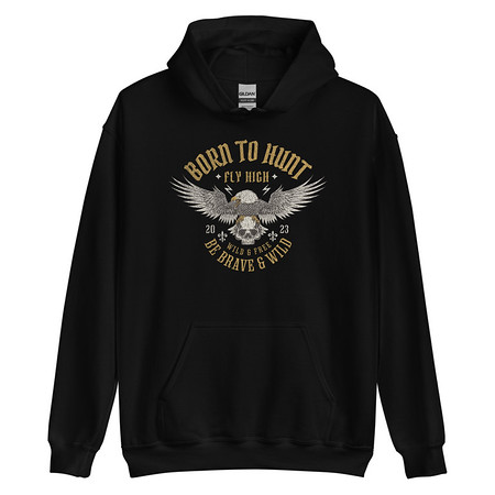 [ID: 146-G267] BORN TO HUNT- BE BRAVE & WILD Unisex Heavy Blend Hoodie