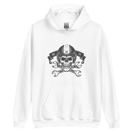 [ID: 146-G268] Born to Ride - Biker Club Skull  Unisex Heavy Blend Hoodie