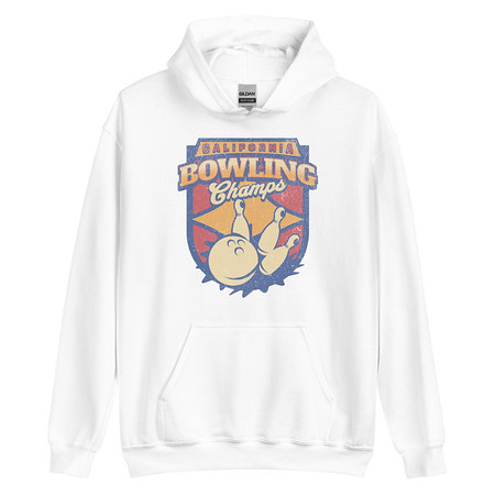 [ID: 146-G275] Bowling Championship - Retro Athlectic Sports Unisex Heavy Blend Hoodie