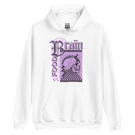 [ID: 146-G280] Brain Food - Y2K Skull Streetwear Unisex Heavy Blend Hoodie