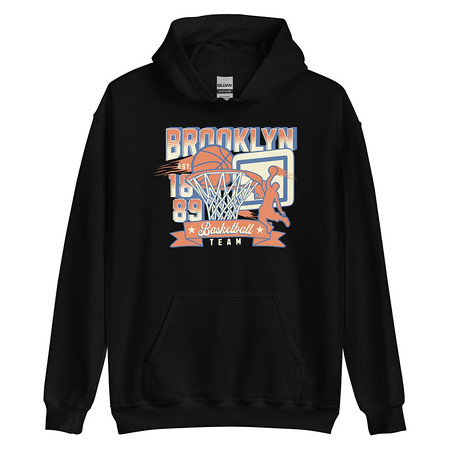 [ID: 146-G290] Brooklyn Basketball Team - Athletic Sports Unisex Heavy Blend Hoodie