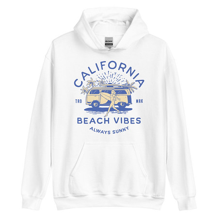 [ID: 146-G314] California Beach Vibes - Retro Camper Van Unisex Heavy Blend Hoodie