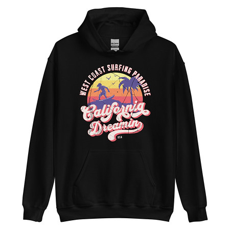 [ID: 146-G316] California Dreamin - Beach & Surf Unisex Heavy Blend Hoodie