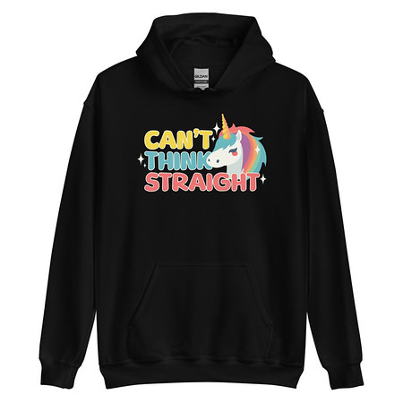 [ID: 146-G328] Can't Think Straight (2) Unisex Heavy Blend Hoodie