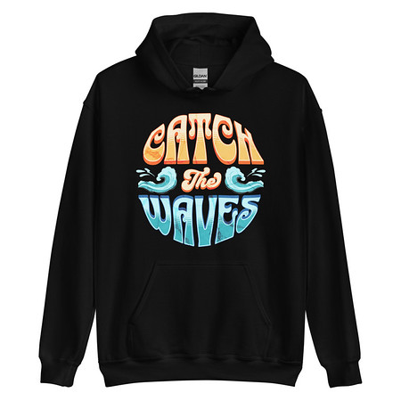 [ID: 146-G343] Catch the Waves - Beach Vibe Unisex Heavy Blend Hoodie