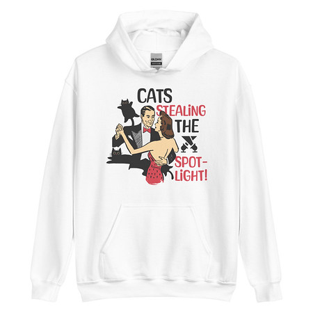 [ID: 146-G348] Cats Stealing the Spotlight Unisex Heavy Blend Hoodie