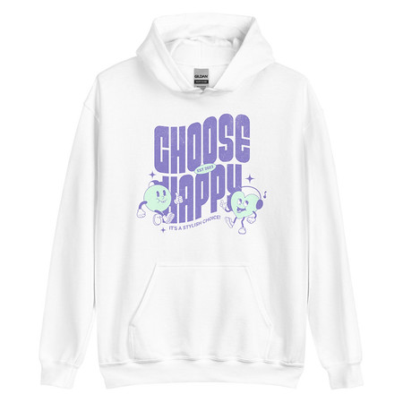 [ID: 146-G369] Choose Happy (2) Unisex Heavy Blend Hoodie