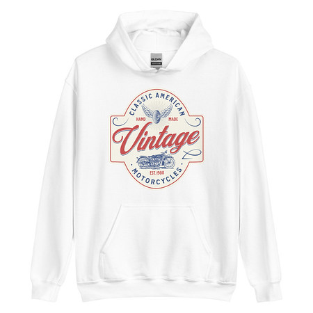 [ID: 146-G379] Classic American Motorcyles - Vintage Unisex Heavy Blend Hoodie