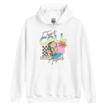 [ID: 146-G383] Classic Retro Illustrative Portrait Men Calling Unisex Heavy Blend Hoodie