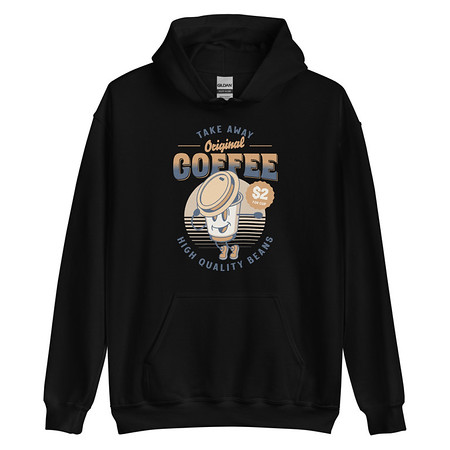 [ID: 146-G398] Coffee Cup - Comics Mascot Unisex Heavy Blend Hoodie