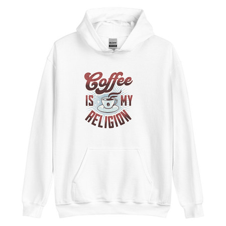 [ID: 146-G403] Coffee is my Religion - Funny Unisex Heavy Blend Hoodie