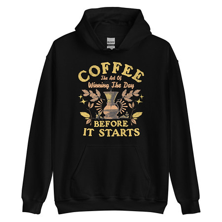 [ID: 146-G405] Coffee, The art of Winning The Day Unisex Heavy Blend Hoodie