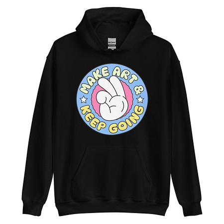 [ID: 146-G408] Colorful Fun Retro Style Badge Unisex Heavy Blend Hoodie