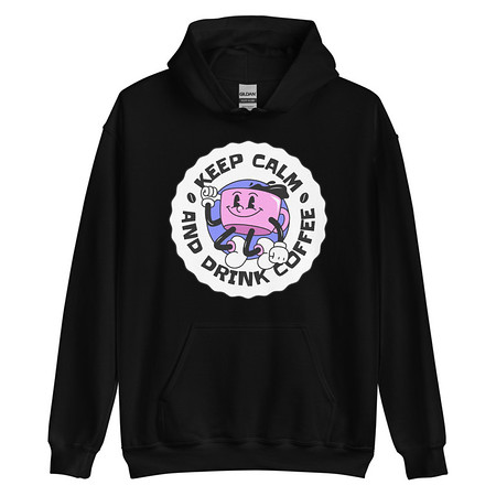 [ID: 146-G409] Colorful Fun Retro Style Coffee Quote Unisex Heavy Blend Hoodie