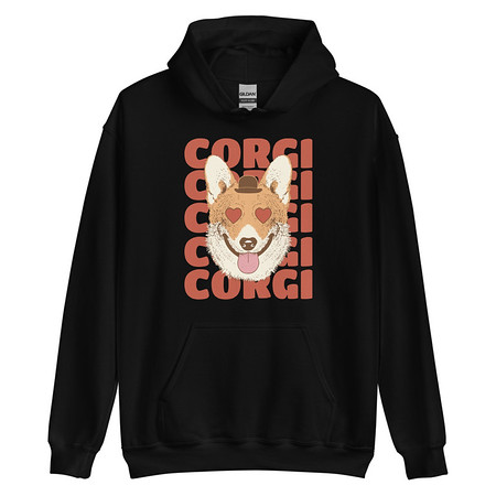 [ID: 146-G421] Corgi Loves - Cute Dog Unisex Heavy Blend Hoodie