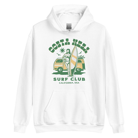 [ID: 146-G425] Costa Mesa Surf Club - Campervan Unisex Heavy Blend Hoodie