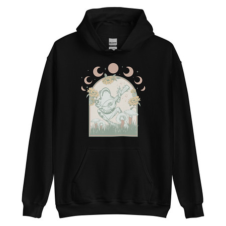 [ID: 146-G426] Cottagecore Frog Botanical Unisex Heavy Blend Hoodie