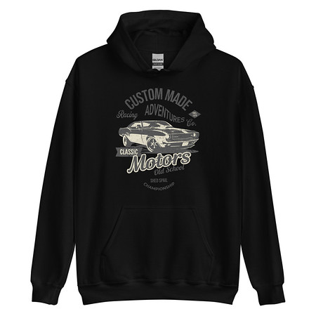 [ID: 146-G444] Custom Made Adventures Motors Old School Unisex Heavy Blend Hoodie